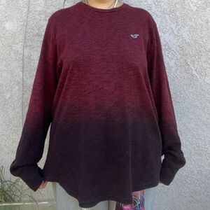 Elegant Maroon Ombre long sleeve shirt